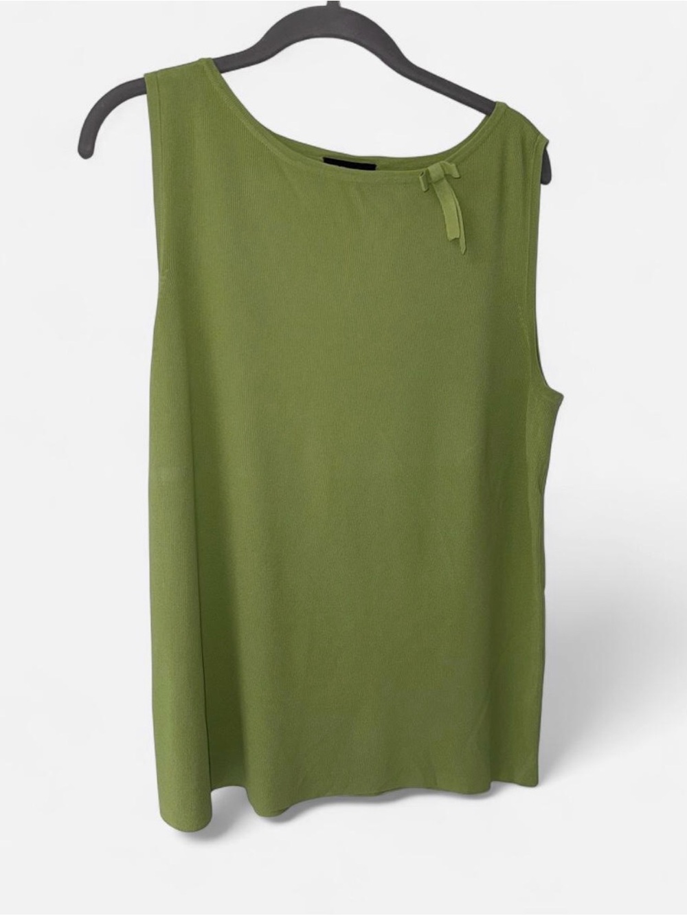 Lane Bryant Olive Green Sleeveless Tank with Bow Detail